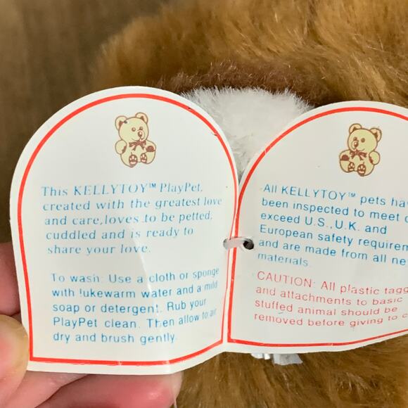 KellyToy Fox Stuffed Animal Brown White Vintage 90s Long Tail PlayPet 9" NEW - Picture 6 of 7